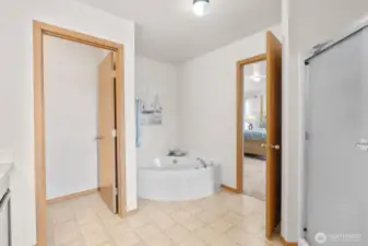 Primary bath, soaking tub