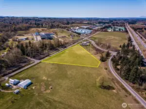 Looking north, I-5 exit 266, Route 548