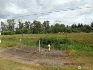 Site, showing water/electricy