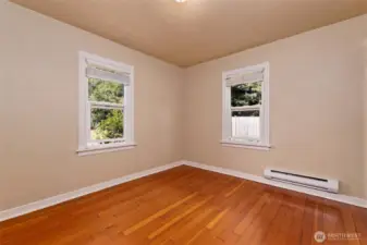 Bedroom two located on the back of the house.
