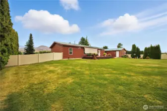 A fully fenced in back yard for family fur babies and ultimate privacy.