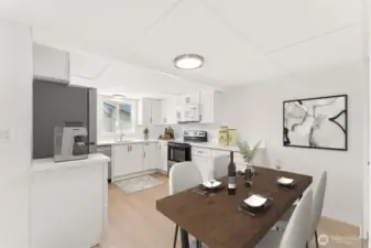 Virtually Staged. Refrigerator is virtually staged