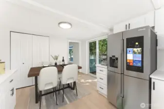 Refrigerator is Virtually Staged. A new refrigerator has been installed.