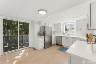 A new refrigerator has been installed