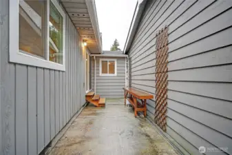 Side of home used for cooking on the BBQ - this is right off kitchen and dining area!