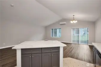 Kitchen looking into the Living Room