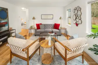 Another angle of the first sitting area; lots of great gathering spaces in this home!