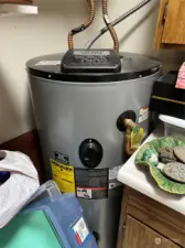 Electric Water heater in the laundry