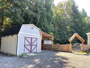 16x20 shed and carport.