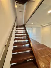 Unique staircases provide a modern touch.