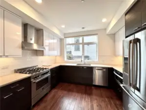 Chef's dream kitchen with plenty of counter and storage space.