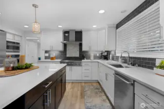 This kitchen is to die for! Open concept to the very large dining area