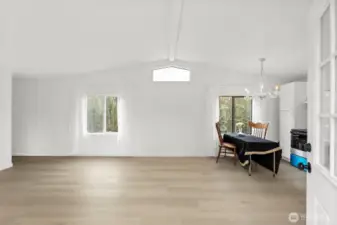 Main living area is open to allow flexibility