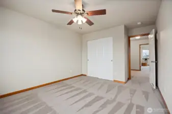 The second bedroom is just at the top of the stair landing and is also quite spacious and faces to the north.