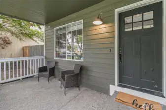 Covered patio to sit and relax