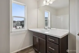 2nd Bath-Interior Pictures: Disclaimer- Photos are of another Lina floor plan from a previous community, photos are for illustrative purposes only. Finishes, flooring, upgrades, or other features may vary.