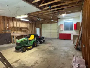 Shop with storage loft and built-ins