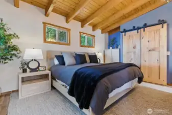 Primary Bedroom in "The Cabin"