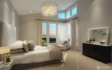 Artist’s rendering of a potential home site. Home not yet built.