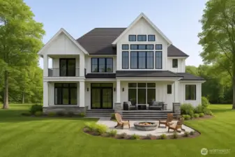 Artist’s rendering of a potential home site. Home not yet built.