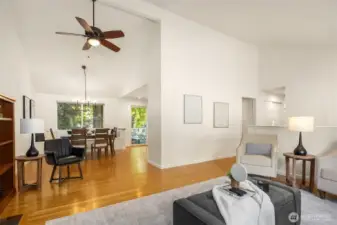 Living room to dining room