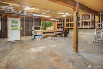 Roomy garage