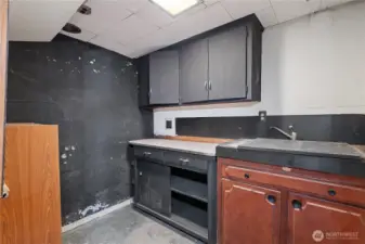 Enclosed room in basement
