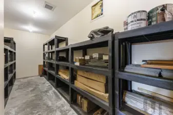 Storage area off the bonus room - shelving included.