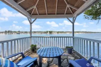 Relax and enjoy the sights from the gazebo.