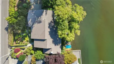 Arial view of the house.