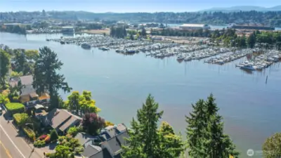 View looking towards the Capitol, Swantown Marinia and Olympia.