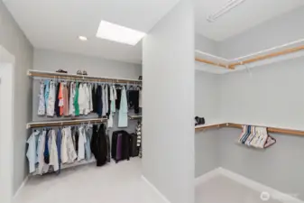 Primary closet has access to fabulous laundry.