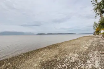 On the shore looking right.