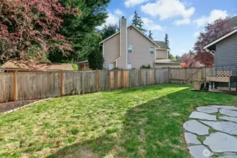 Backyard perfect for gardening, play structure, and more!
