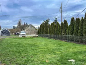 Fully Fenced back yard