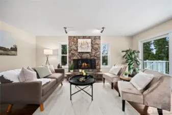 Stay warm during chilly PNW days by snuggling up to your wood burning fireplace.