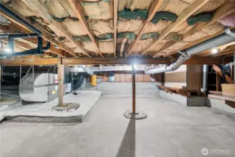 Crawl space - standing room, furnace located in here + STORAGE!