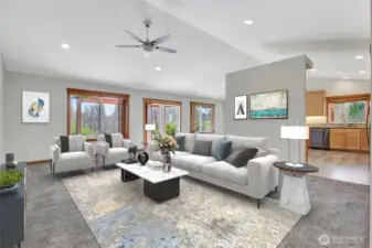 Virtually Staged Living Room