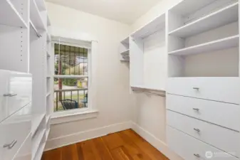Large walk-in closet in primary