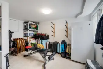 Lower level studio, or ideal storage space.