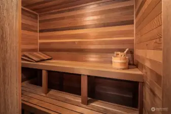 Sauna in the primary suite