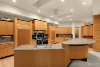 Massive kitchen island, tons of storage