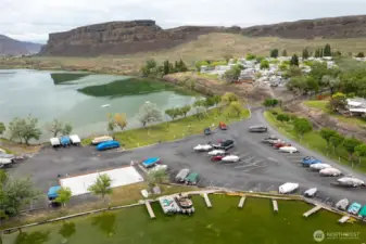 Seasonal boat parking.