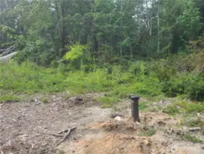Drilled well area looking East