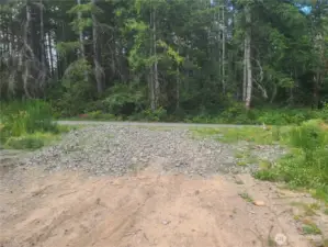 Looking North to driveway entrance from House site