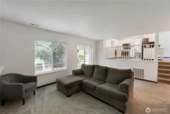 Great room for entertaining and slider out to the patio