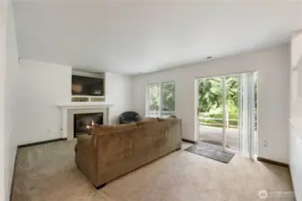 Gas fireplace for cozy evenings that are on the way.