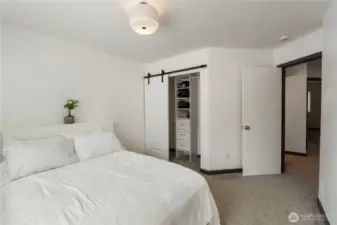 Second Bedroom  Comfortable guest or kids' room with large closet and lots of light.