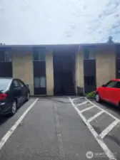 To Entry door from parking