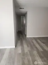 Hallway with closet for Water Heater